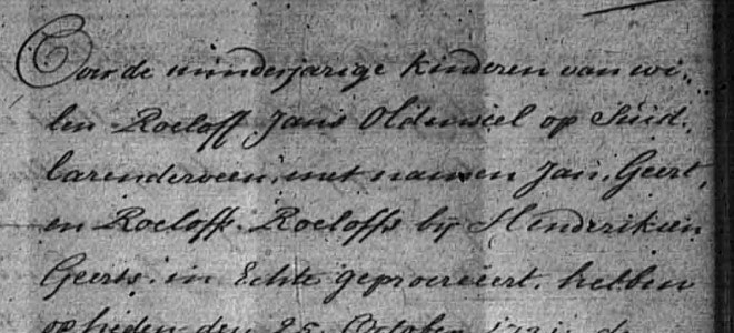 Afbeelding akte Roelof Jans